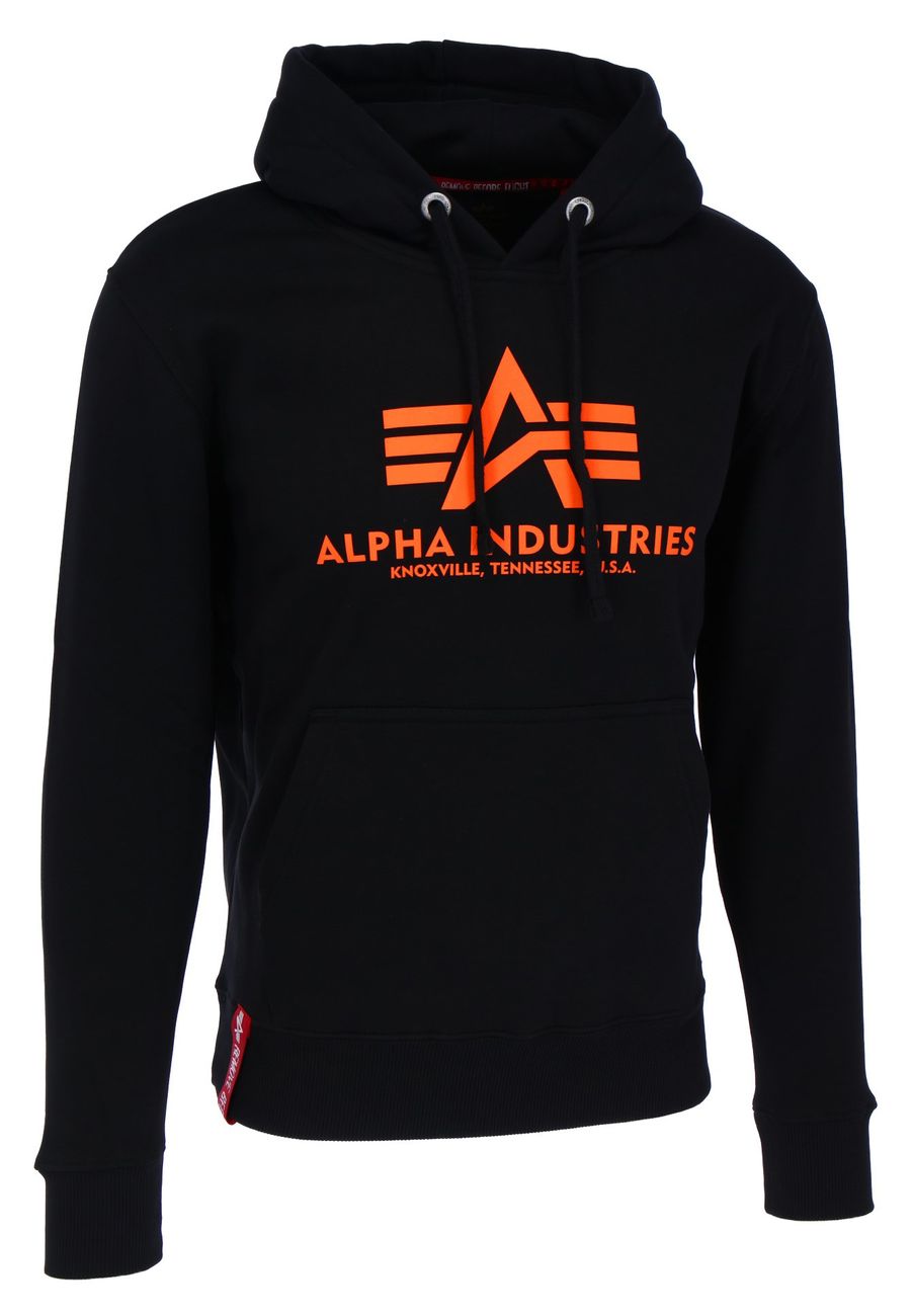 ALPHA INDUSTRIES BASIC HOODY REFLECTIVE PRINT Herren Kapuzenpullover - Alpha Industries - SAGATOO - 4059146457366