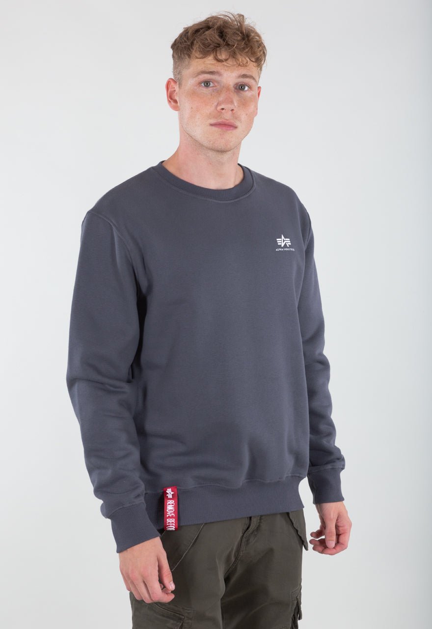 ALPHA INDUSTRIES BASIC SWEATER SMALL LOGO Herren Sweater - Alpha Industries - SAGATOO - 4059146163021