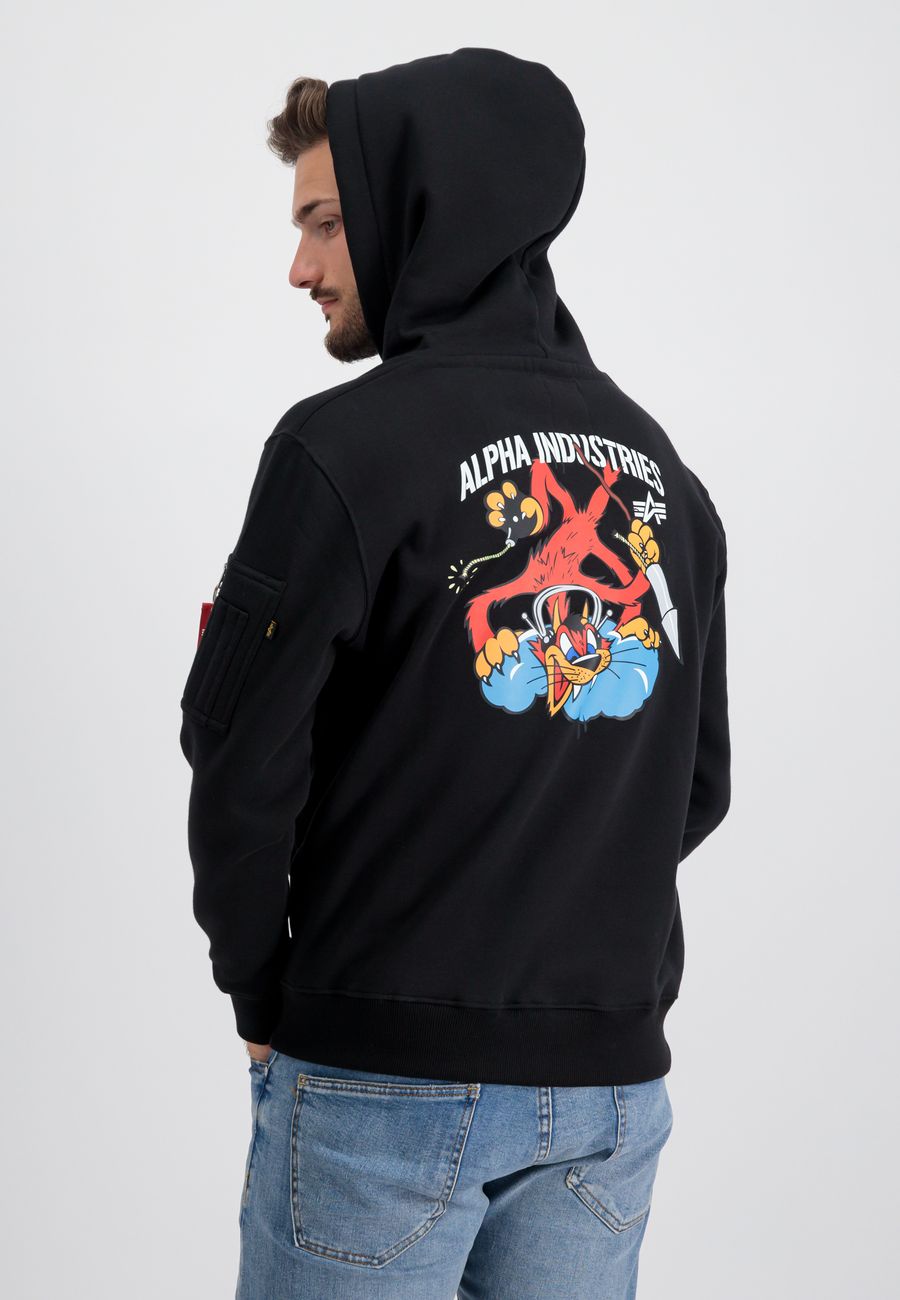 ALPHA INDUSTRIES FIGHTER SQUADRON HOODY Herren Kapuzenpullover - Alpha Industries - SAGATOO - 4059146580330