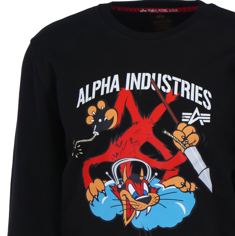 ALPHA INDUSTRIES FIGHTER SQUADRON SWEATER Herren Sweatshirt - Alpha Industries - SAGATOO - 4059146578078