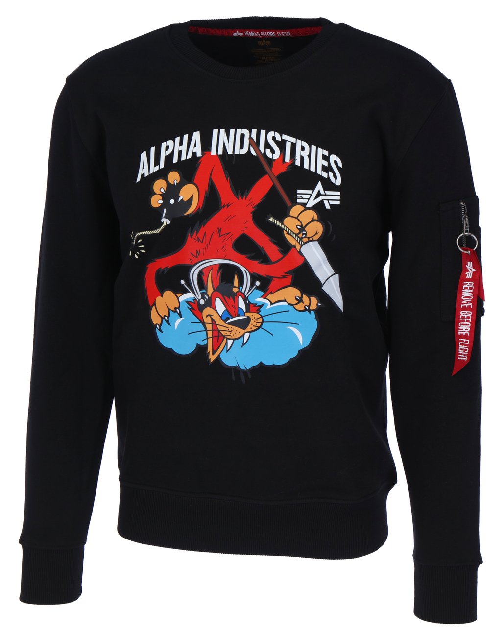 ALPHA INDUSTRIES FIGHTER SQUADRON SWEATER Herren Sweatshirt - Alpha Industries - SAGATOO - 4059146578078
