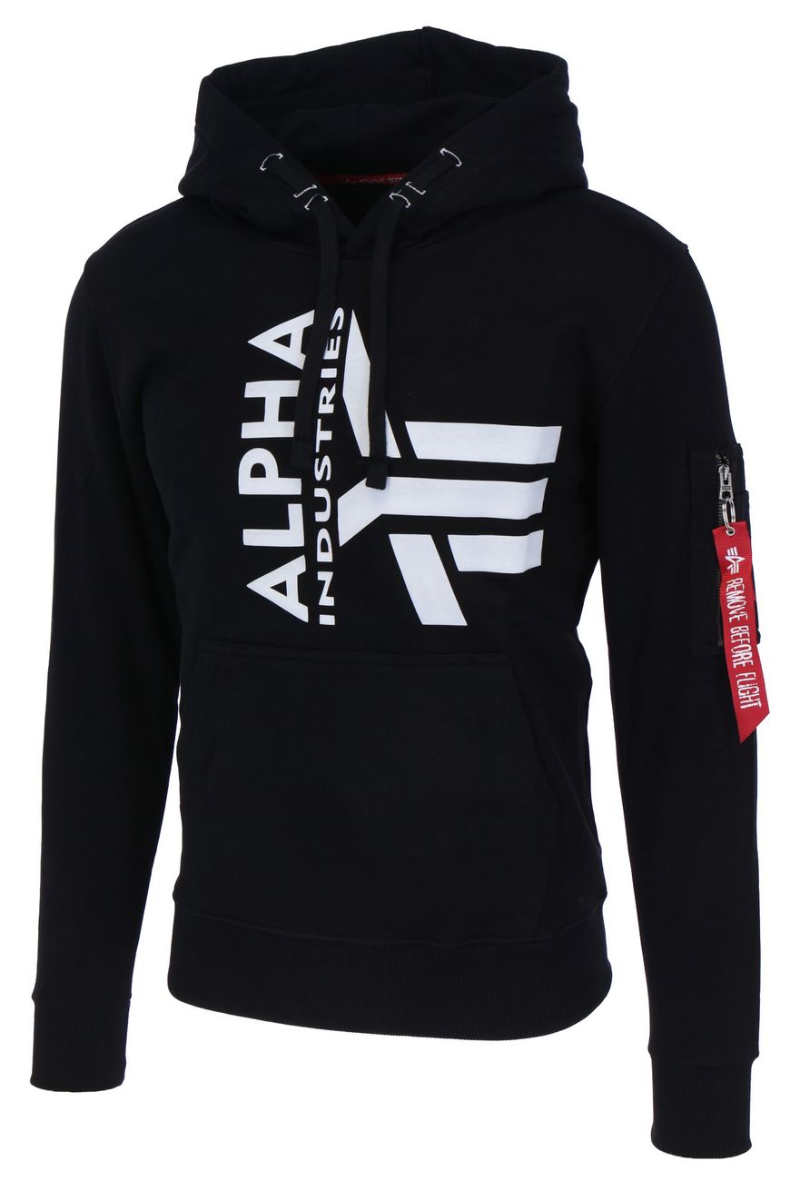 ALPHA INDUSTRIES HALF LOGO FOAM HOODY Herren Kapuzenpullover - Alpha Industries - SAGATOO - 4059146526833