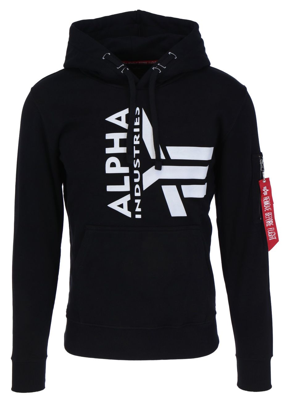ALPHA INDUSTRIES HALF LOGO FOAM HOODY Herren Kapuzenpullover - Alpha Industries - SAGATOO - 4059146526833