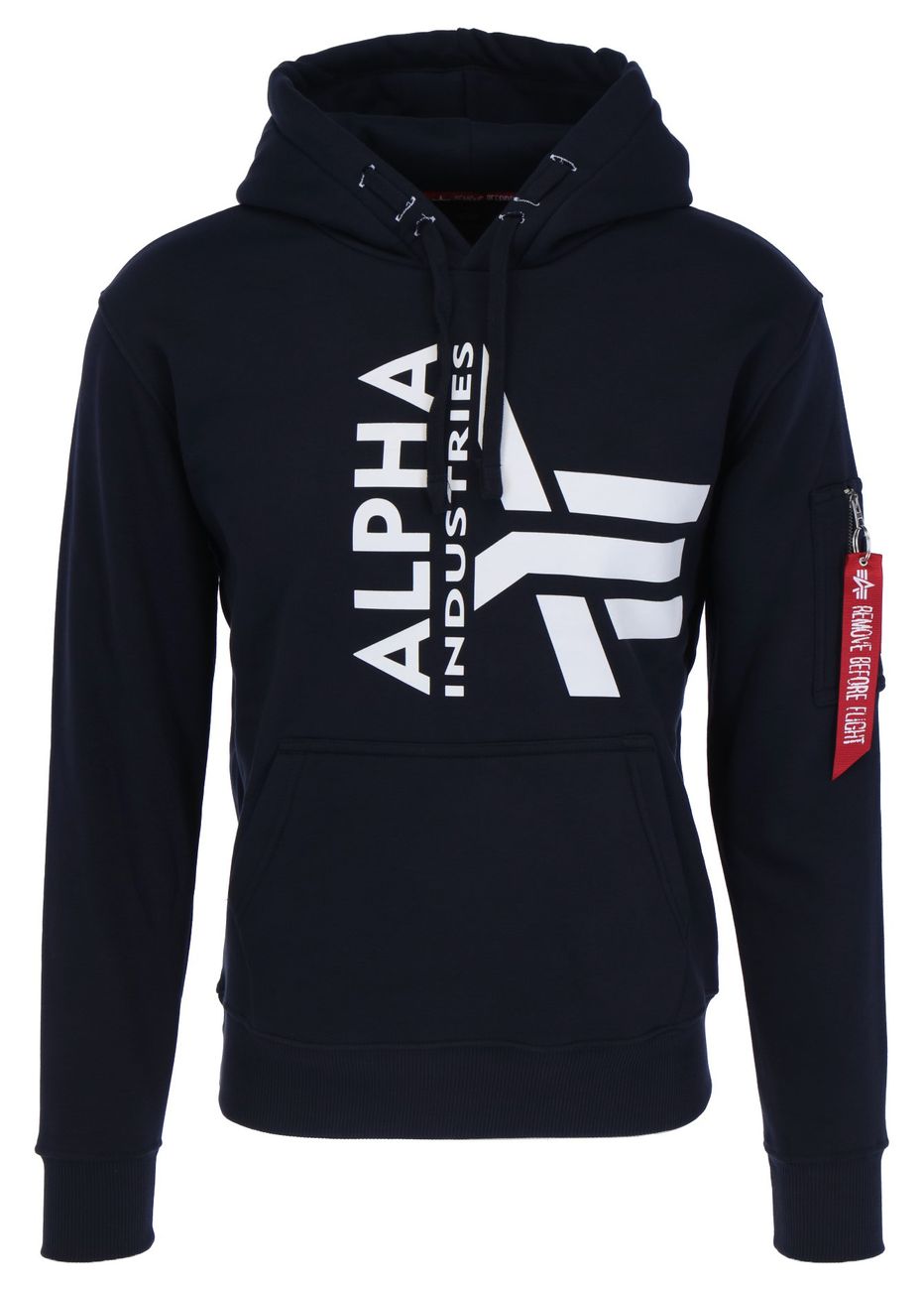 ALPHA INDUSTRIES HALF LOGO FOAM HOODY Herren Kapuzenpullover - Alpha Industries - SAGATOO - 4059146526918