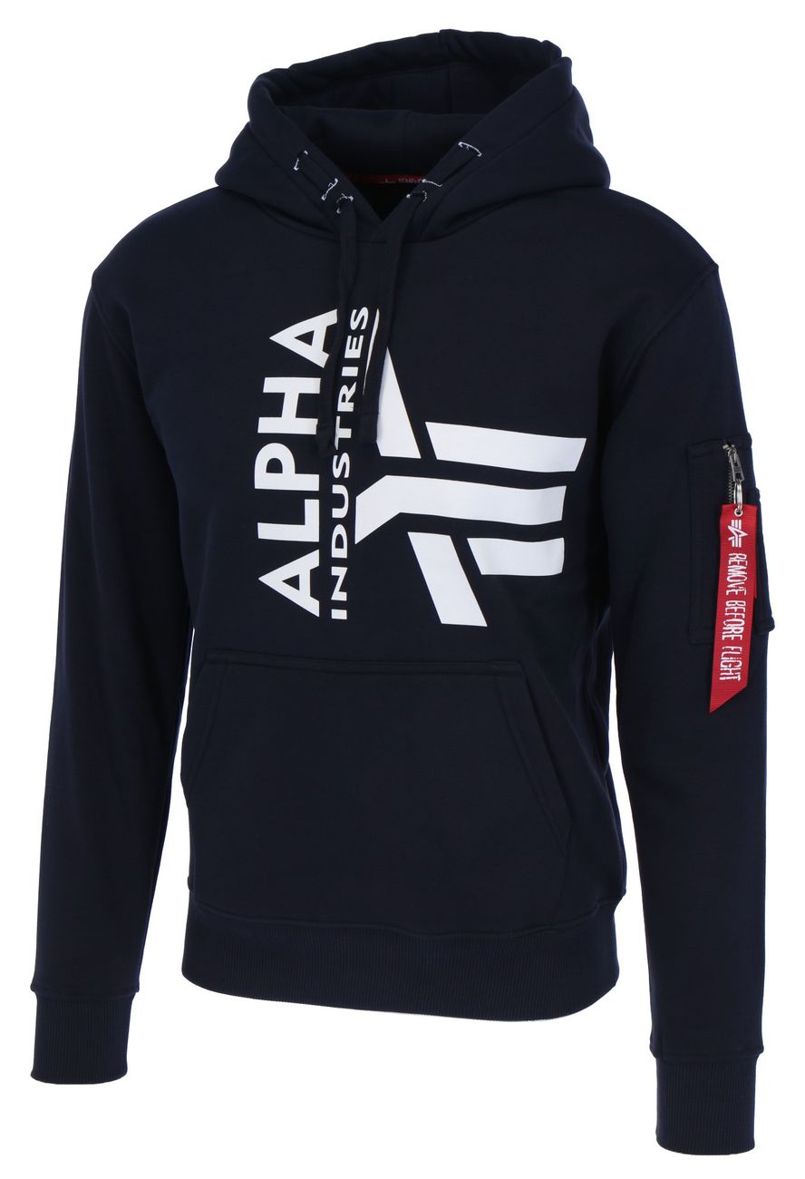 ALPHA INDUSTRIES HALF LOGO FOAM HOODY Herren Kapuzenpullover - Alpha Industries - SAGATOO - 4059146526918