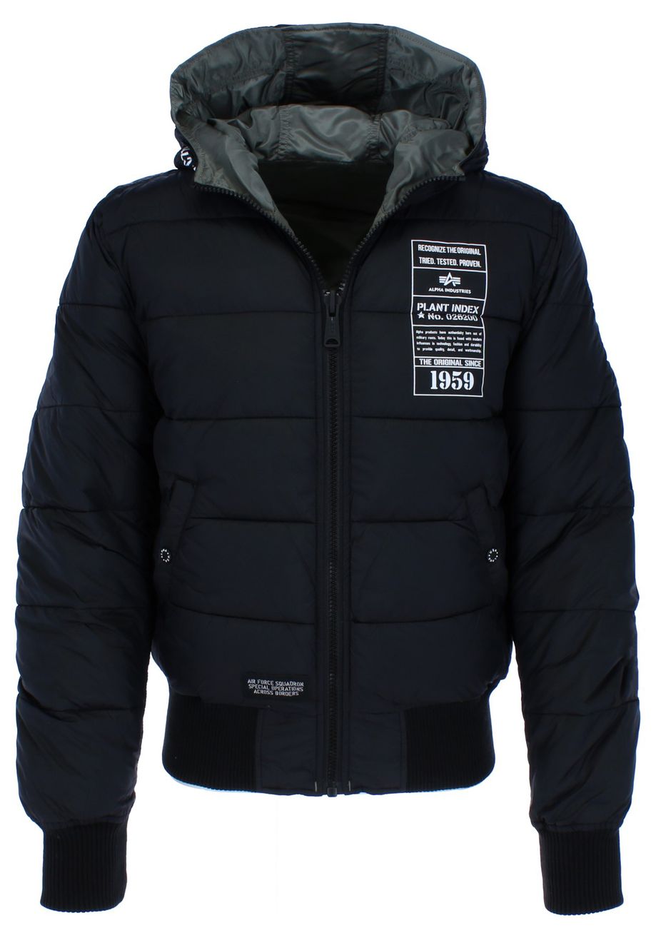 ALPHA INDUSTRIES Hooded Puffer FD Reversible Herren Daunen Wendejacke - Alpha Industries - SAGATOO - 4059146374564
