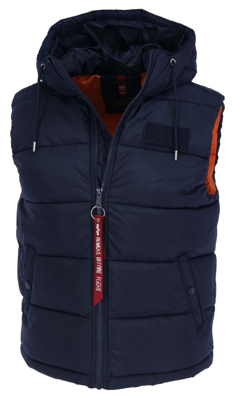 ALPHA INDUSTRIES HOODED PUFFER VEST FD Herren gesteppte Weste - Alpha Industries - SAGATOO - 4059146460571