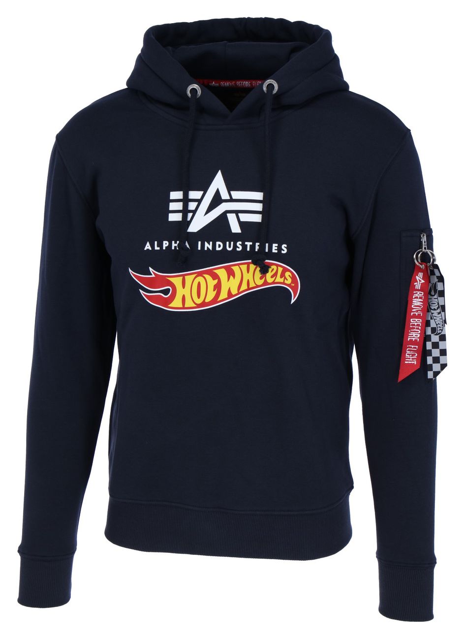ALPHA INDUSTRIES HOT WHEELS FLAG HOODY Herren Kapuzenpullover - Alpha Industries - SAGATOO - 4059146441488