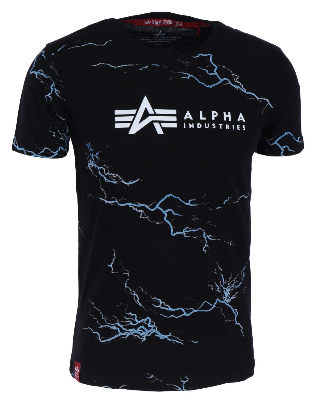 ALPHA INDUSTRIES LIGHTNING AOP T Herren T-Shirt - Alpha Industries - SAGATOO - 4059146530250