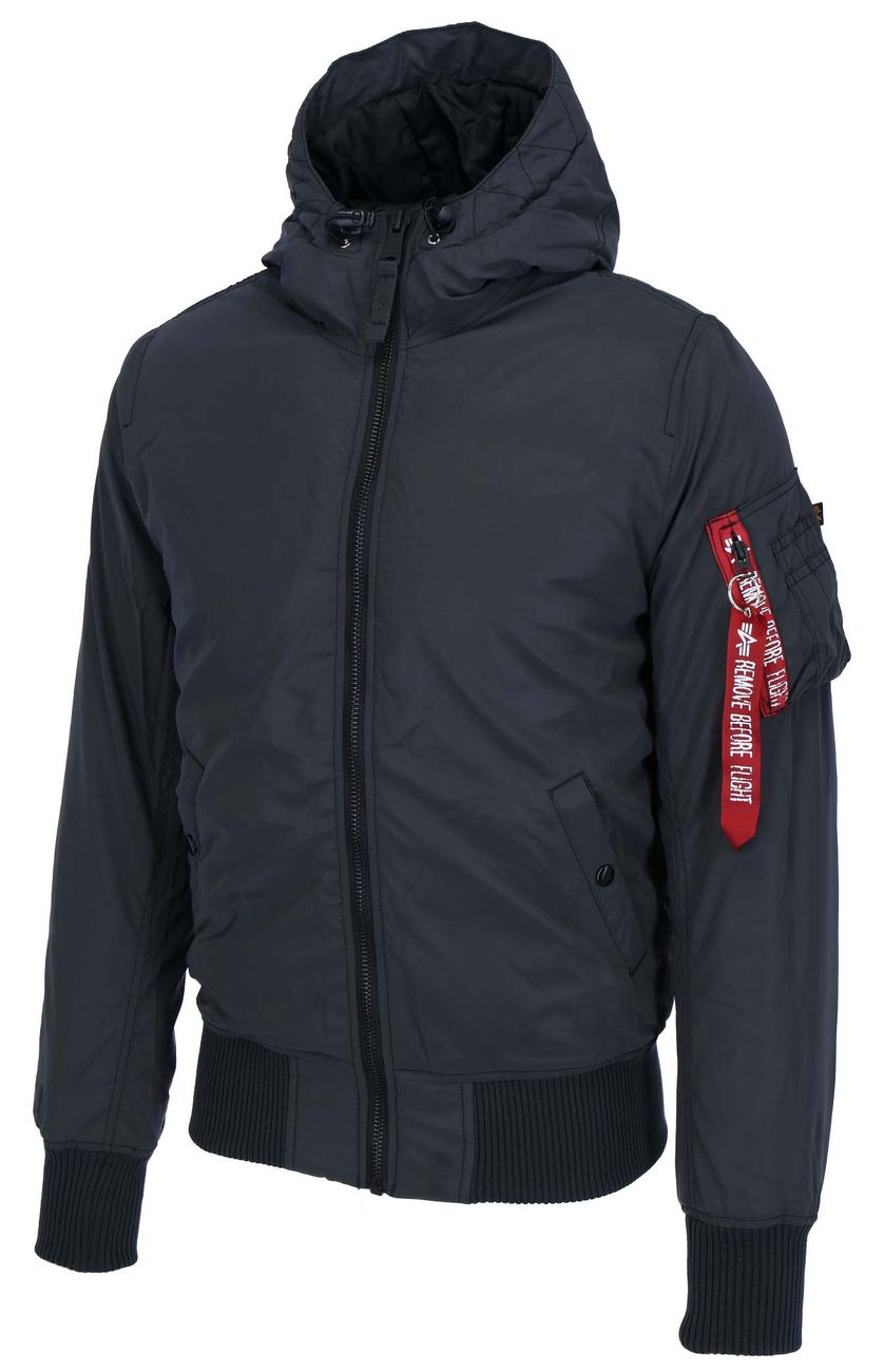 ALPHA INDUSTRIES MA-1 HOODED PUFFER REFLECTIVE Herren Bomberjacke mit Kapuze - Alpha Industries - SAGATOO - 4059146461219