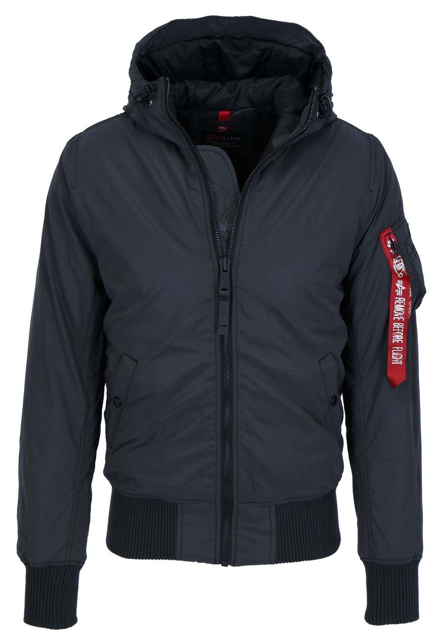ALPHA INDUSTRIES MA-1 HOODED PUFFER REFLECTIVE Herren Bomberjacke mit Kapuze - Alpha Industries - SAGATOO - 4059146461219
