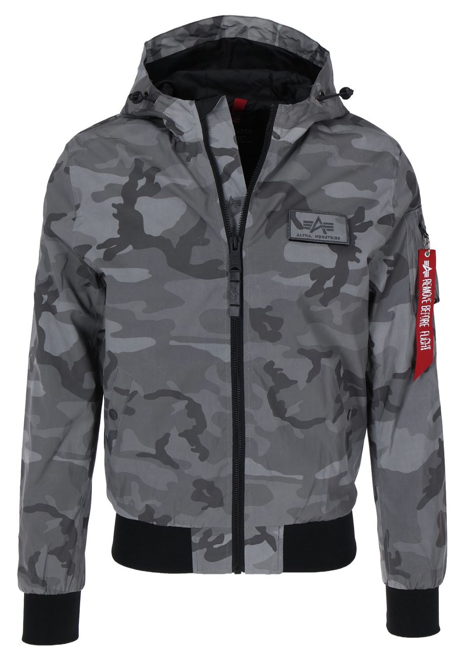ALPHA INDUSTRIES MA-1 LW HOODED REFLECTIVE CAMO Herren Fliegerjacke - Alpha Industries - SAGATOO - 4059146511273