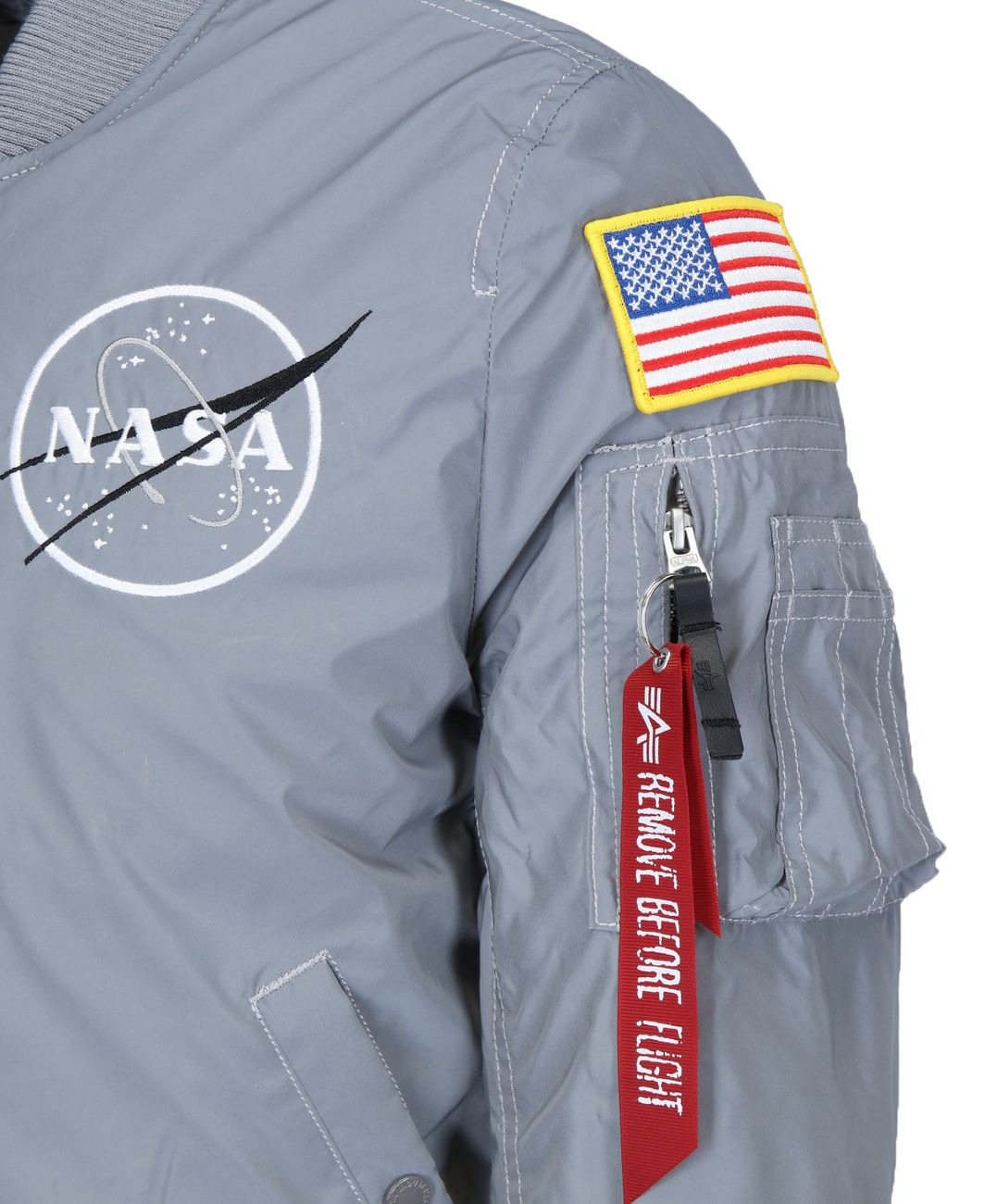 ALPHA INDUSTRIES MA-1 NASA REFLECTIVE Herren wattierte Bomberjacke - Alpha Industries - SAGATOO - 4059146453313