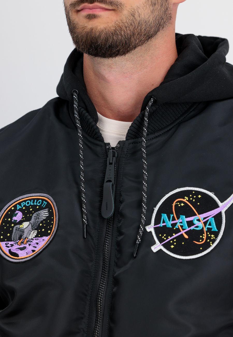 ALPHA INDUSTRIES MA-1 VF HOOD DARK SIDE Herren Jacke - Alpha Industries - SAGATOO - 4059146569564