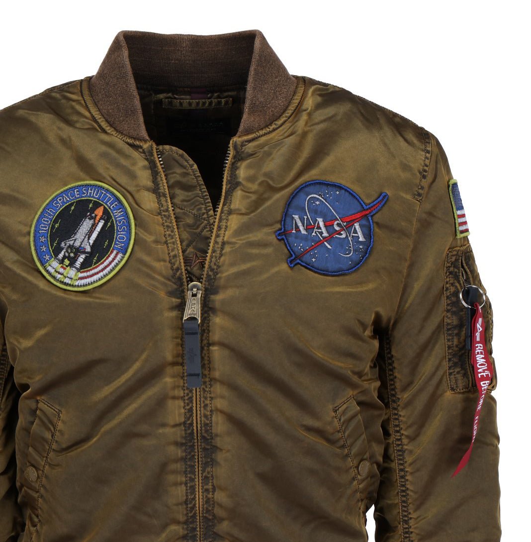 ALPHA INDUSTRIES MA-1 VF NASA BATTLEWASH Herren Bomberjacke - Alpha Industries - SAGATOO - 4059146458400