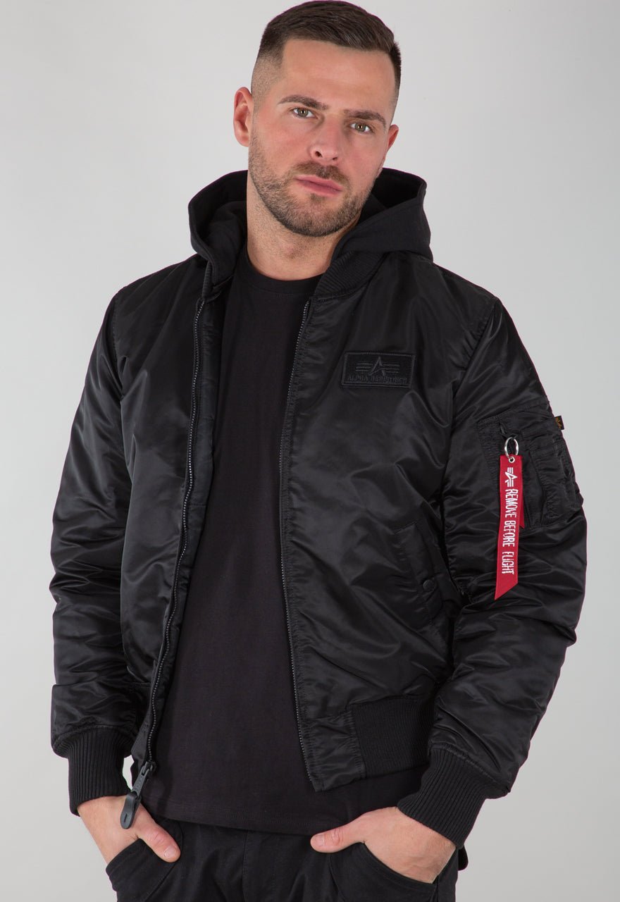ALPHA INDUSTRIES MA-1 ZH BACK PRINT Herren Bomberjacke mit Kapuze - Alpha Industries - SAGATOO - 4059146343089