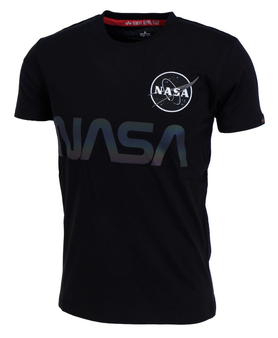 ALPHA INDUSTRIES NASA RAINBOW REFLECTIVE T Herren T-Shirt - Alpha Industries - SAGATOO - 4059146374038
