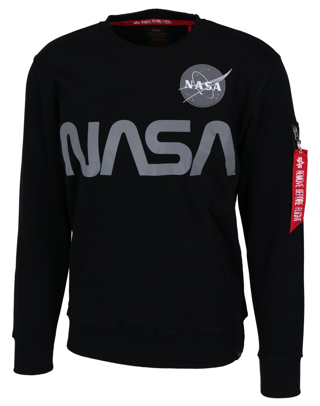ALPHA INDUSTRIES NASA REFLECTIVE SWEATER Herren Sweatshirt - Alpha Industries - SAGATOO - 4059146071111