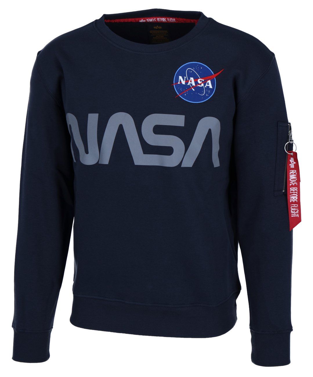 ALPHA INDUSTRIES NASA REFLECTIVE SWEATER Herren Sweatshirt - Alpha Industries - SAGATOO - 4059146071159