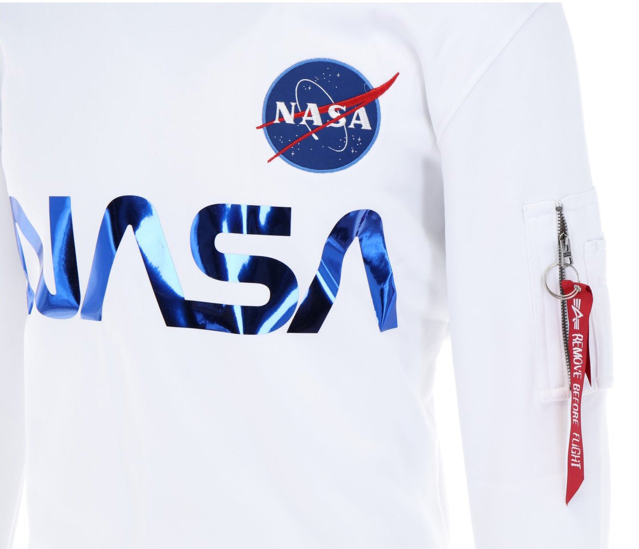 ALPHA INDUSTRIES NASA REFLECTIVE SWEATER Herren Sweatshirt - Alpha Industries - SAGATOO - 4059146071159