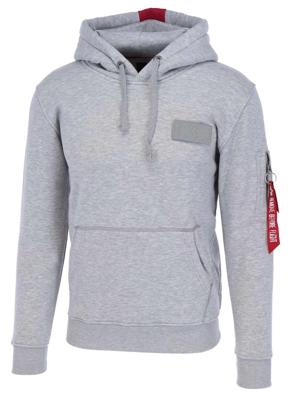 ALPHA INDUSTRIES RED STRIPE HOODY Herren Kapuzenpullover - Alpha Industries - SAGATOO - 4059146072477