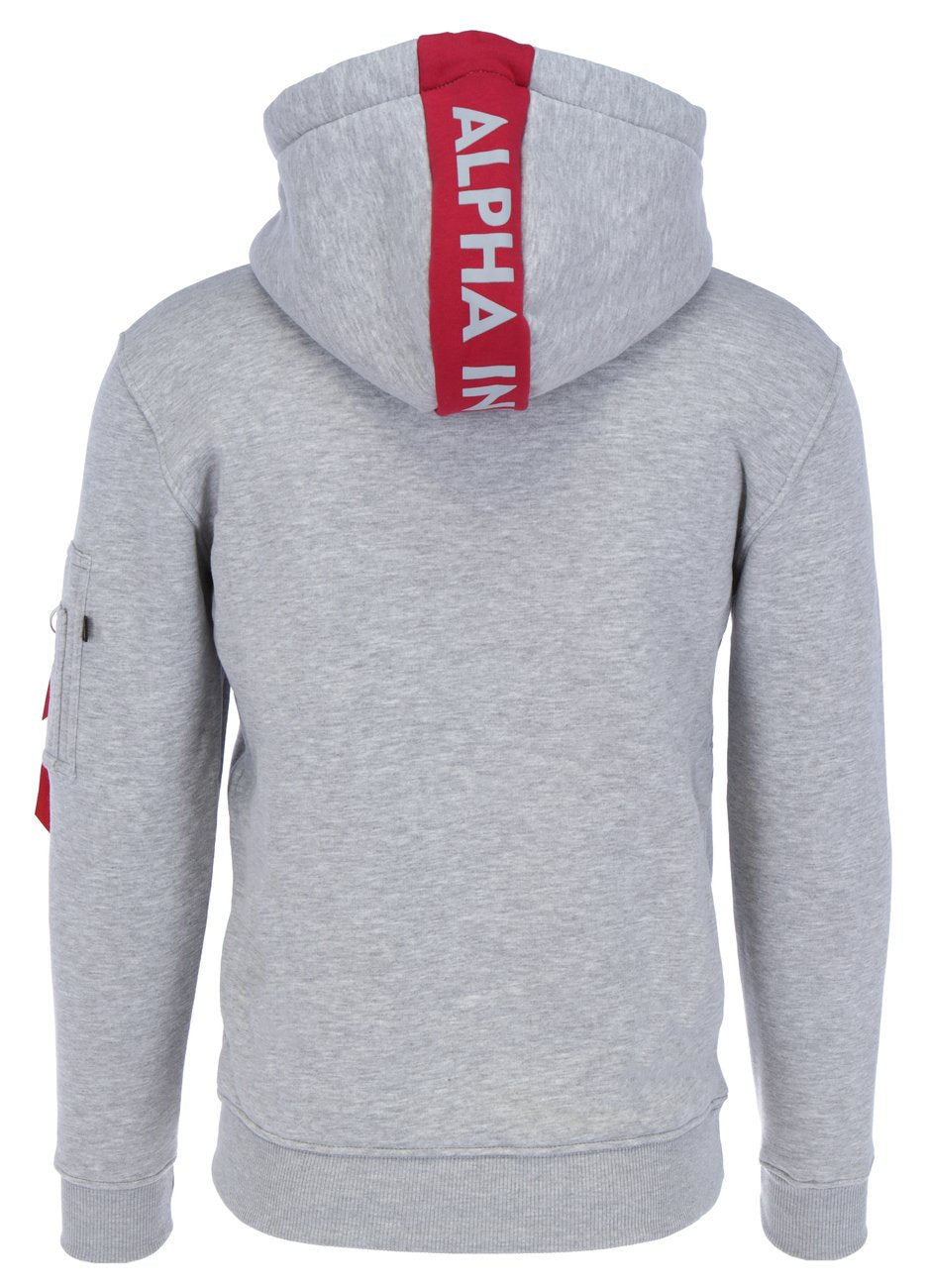 ALPHA INDUSTRIES RED STRIPE HOODY Herren Kapuzenpullover - Alpha Industries - SAGATOO - 4059146072477