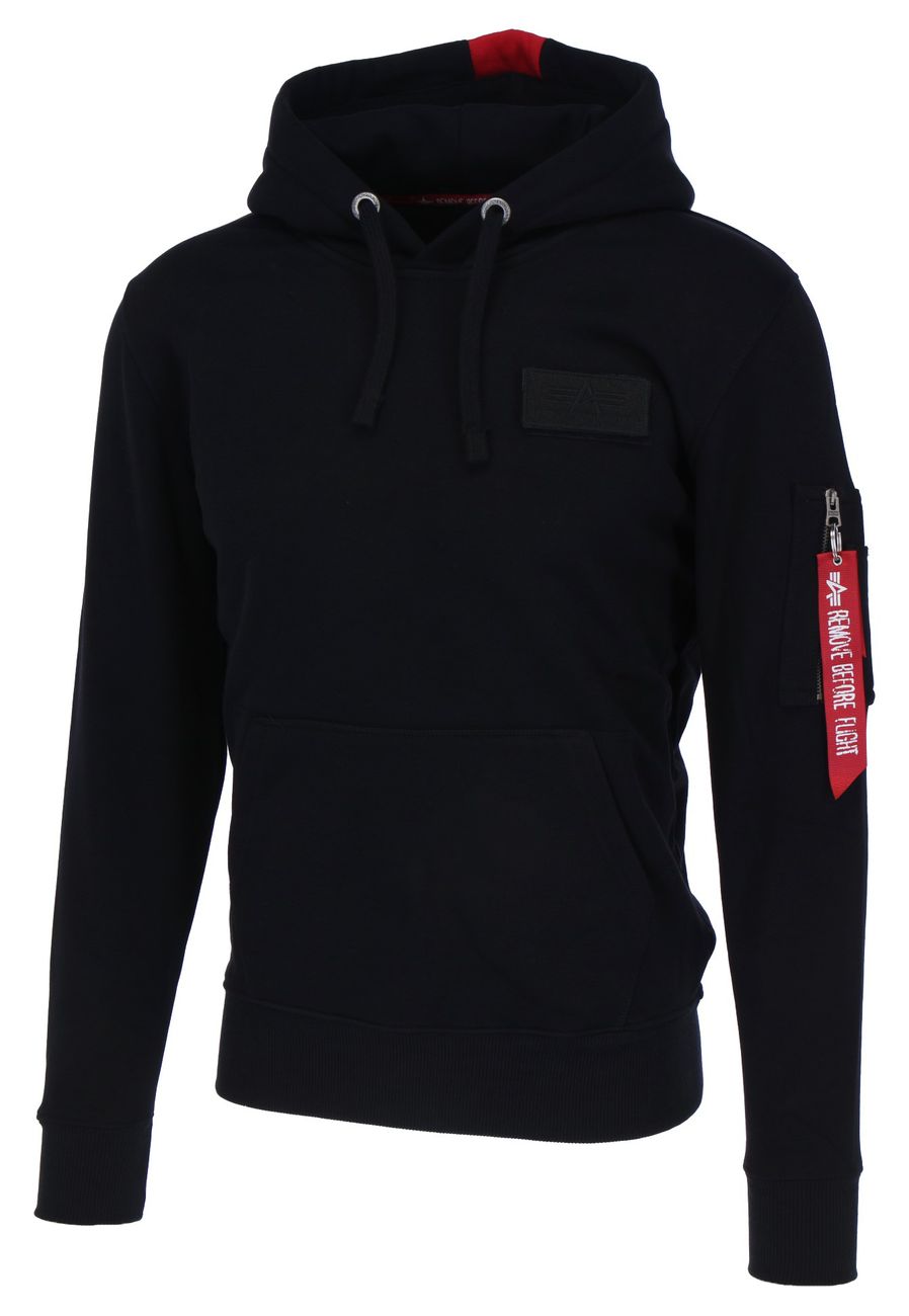 ALPHA INDUSTRIES RED STRIPE HOODY Herren Kapuzenpullover - Alpha Industries - SAGATOO - 4059146072491