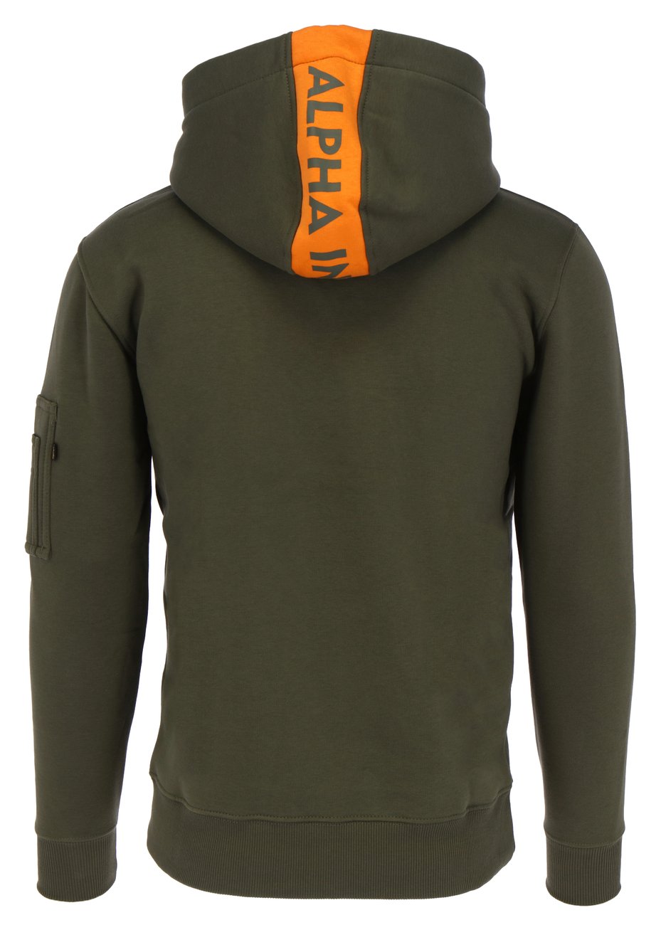 ALPHA INDUSTRIES RED STRIPE HOODY Herren Kapuzenpullover - Alpha Industries - SAGATOO - 4059146072590