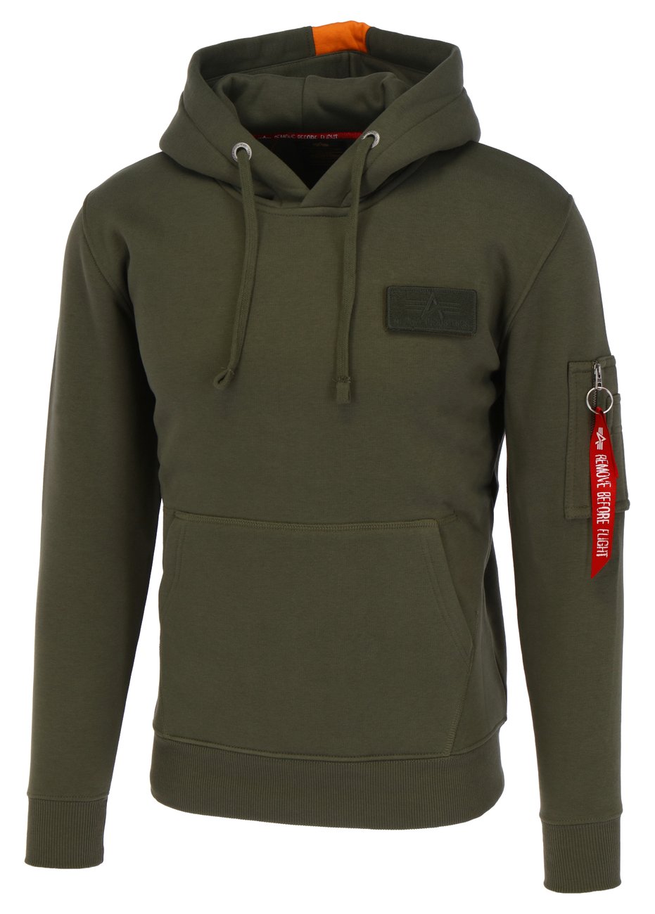 ALPHA INDUSTRIES RED STRIPE HOODY Herren Kapuzenpullover - Alpha Industries - SAGATOO - 4059146072590