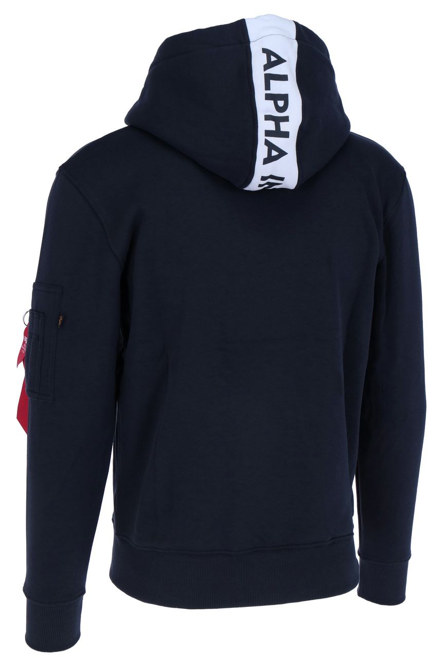 ALPHA INDUSTRIES RED STRIPE HOODY Herren Kapuzenpullover - Alpha Industries - SAGATOO - 4059146322015