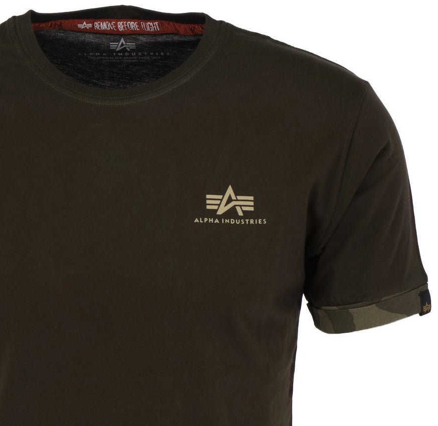 ALPHA INDUSTRIES ROLL-UP SLEEVE T Herren T-Shirt - Alpha Industries - SAGATOO - 4059146532155