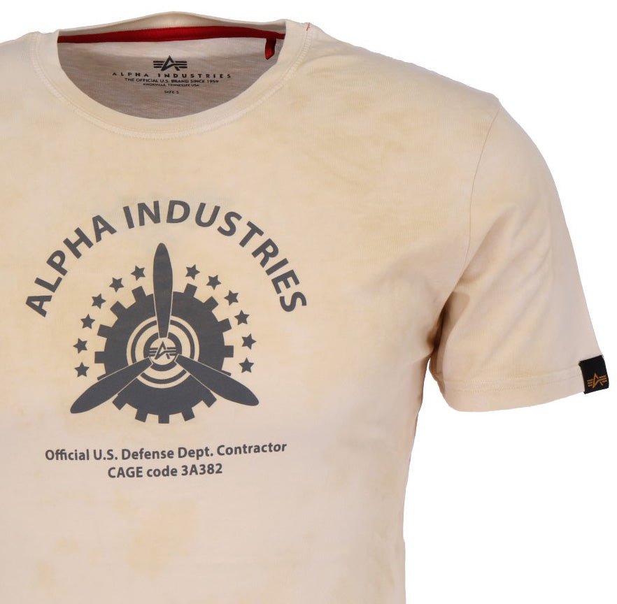 ALPHA INDUSTRIES VINTAGE AVIATION T Herren T-Shirt - Alpha Industries - SAGATOO - 4059146533206