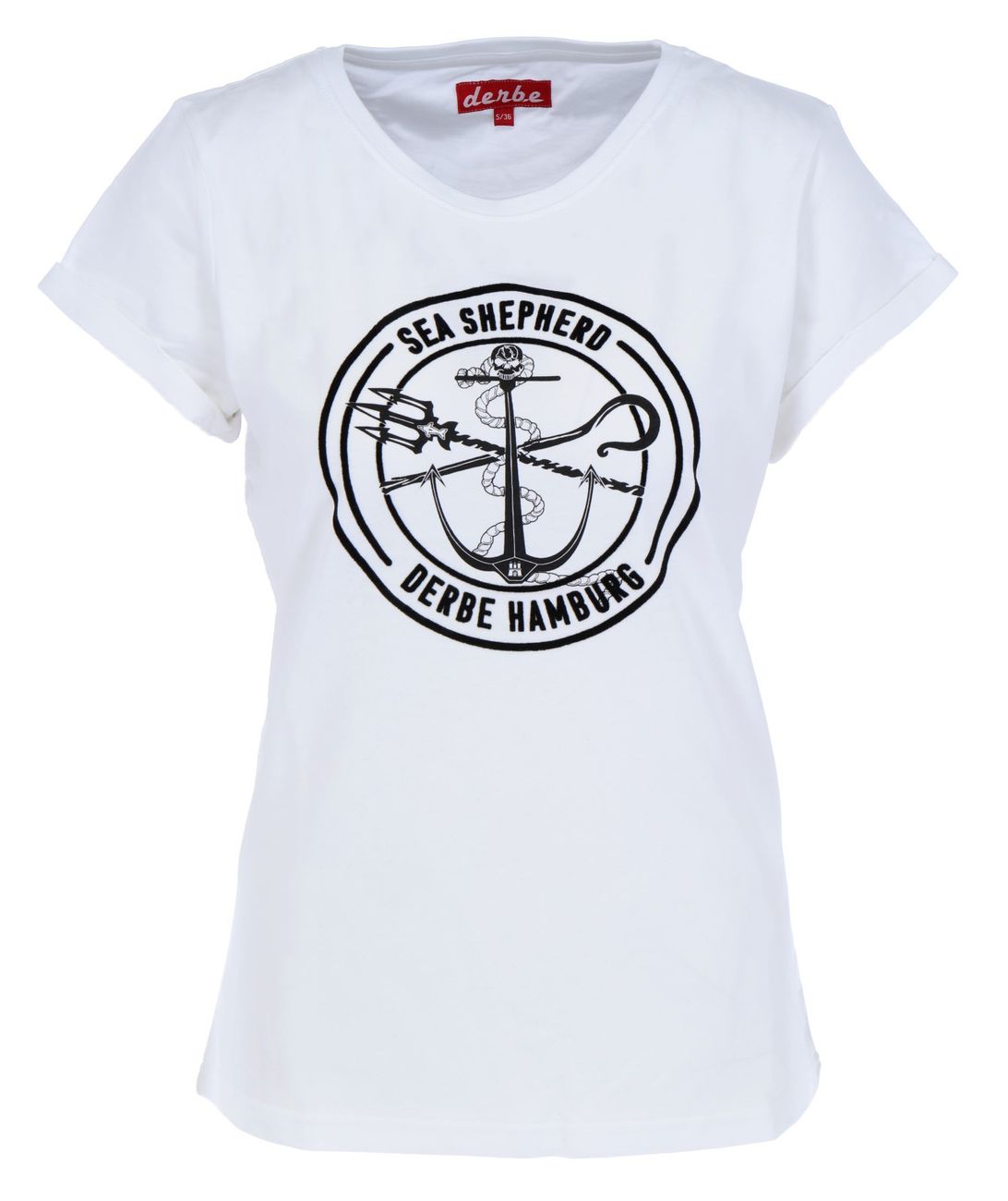 DERBE HAMBURG JF BARBE MONO GOTS iC Damen T-Shirt Sea Shepherd - Derbe Hamburg - SAGATOO - 4057787841438
