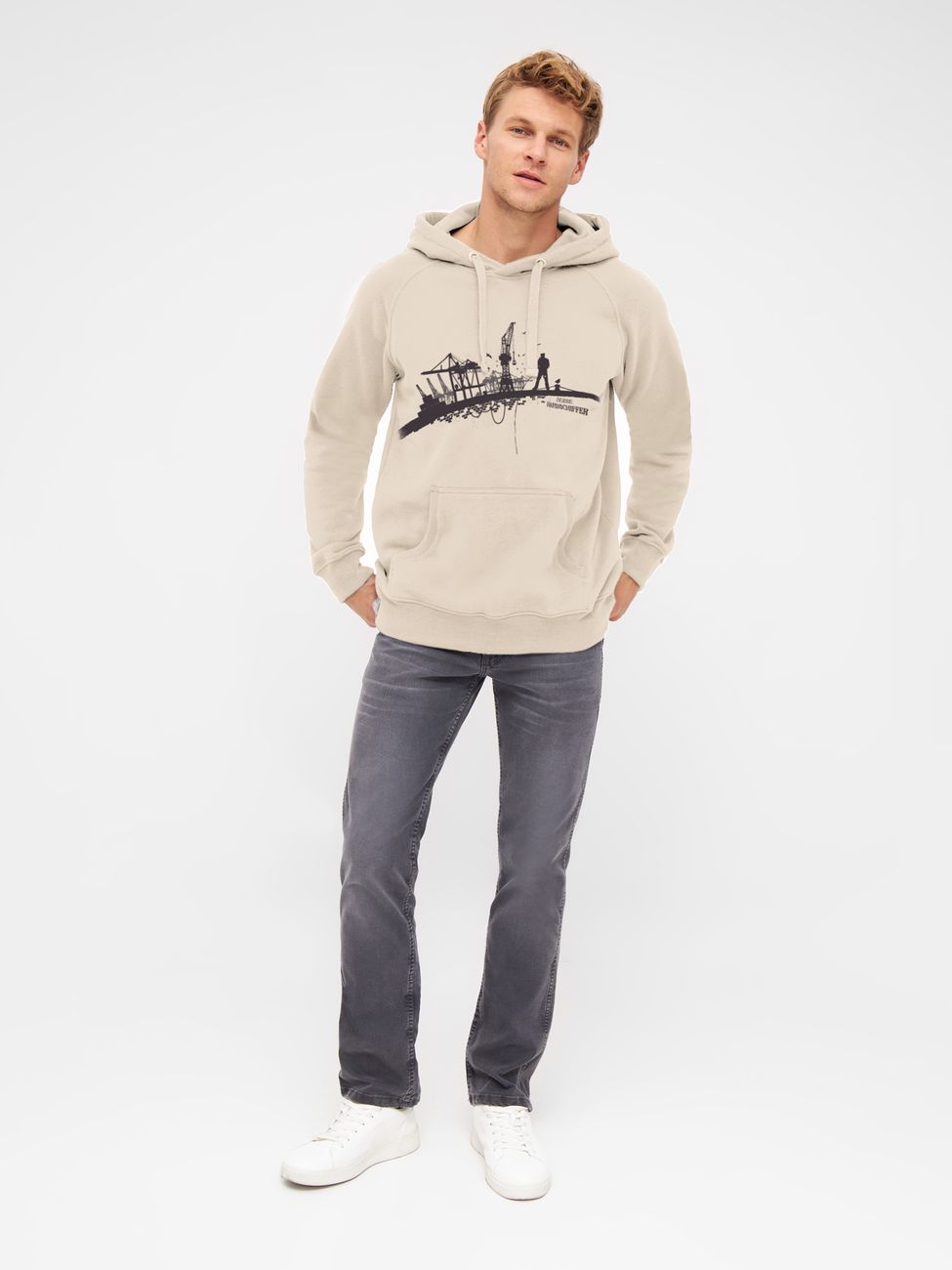 DERBE HAMBURG M-06-HD-HAFENSCHIFFER Herren Kapuzenpullover - Derbe Hamburg - SAGATOO - 4251634770944