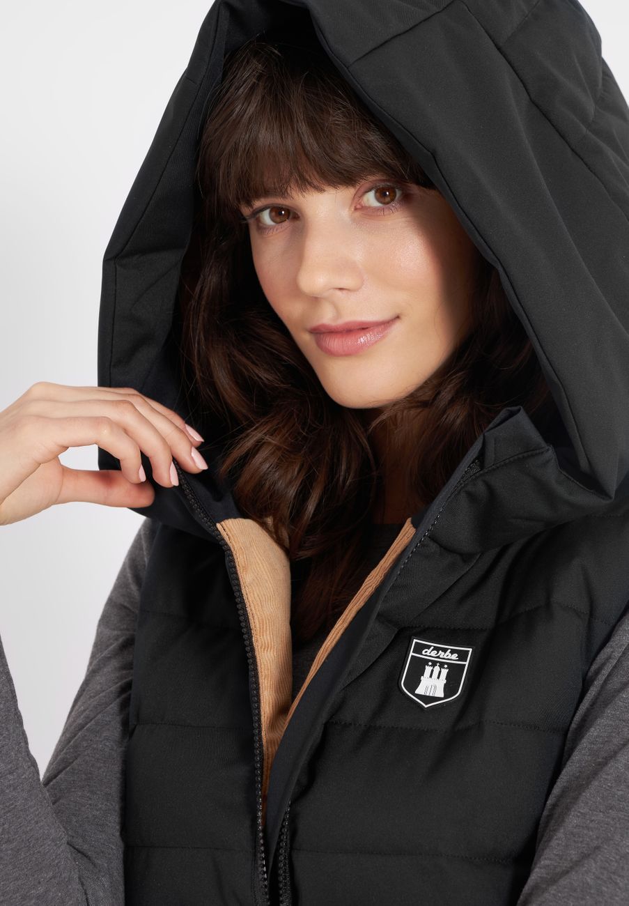 DERBE HAMBURG W-01-XX-VESTHOLM LONG_CD Damen Parka Weste - Derbe Hamburg - SAGATOO - 4251634759703