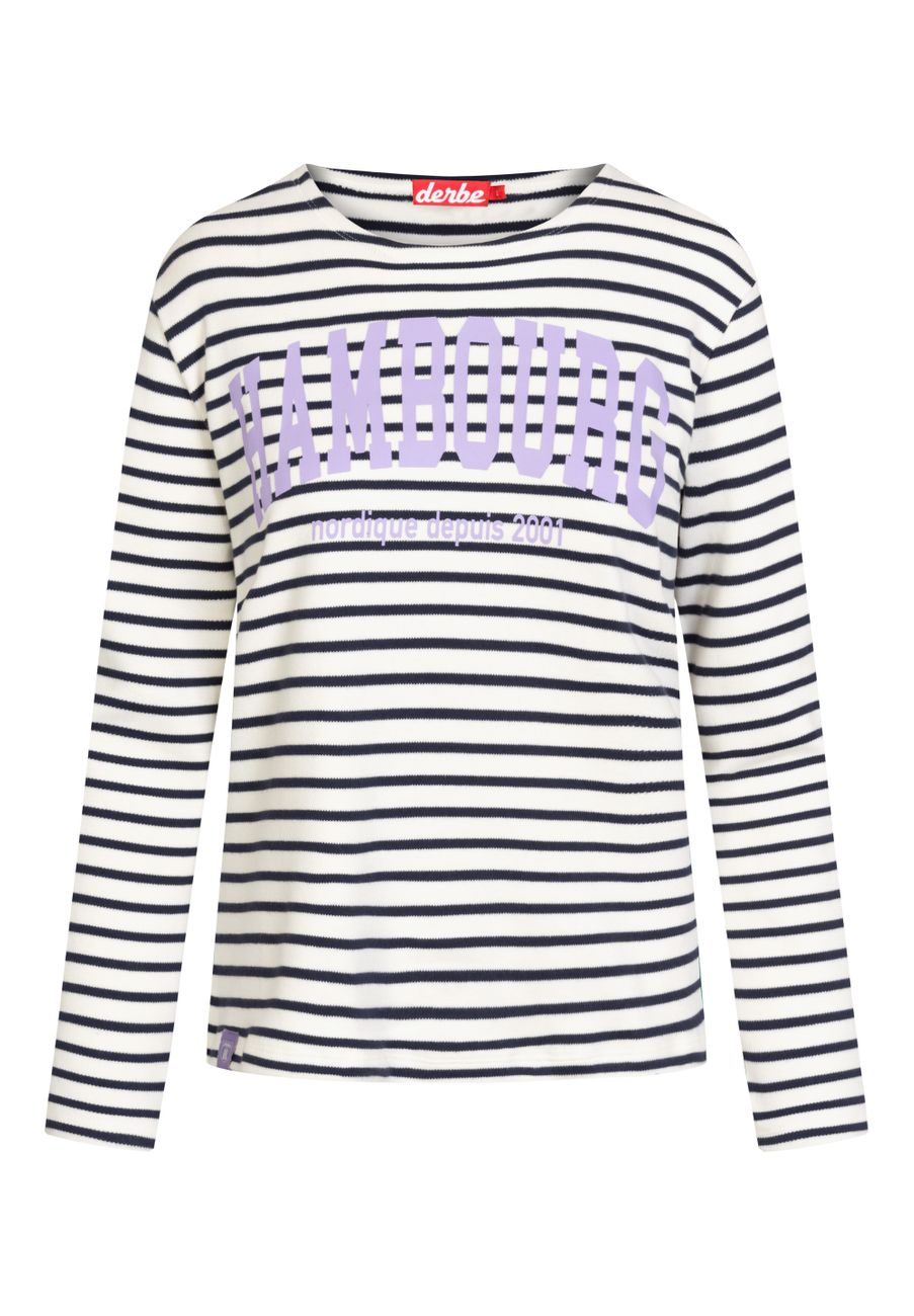 DERBE HAMBURG W-03-LS HAMBOURG STRIPED Damen Longsleeve - Derbe Hamburg - SAGATOO - 4251634762178