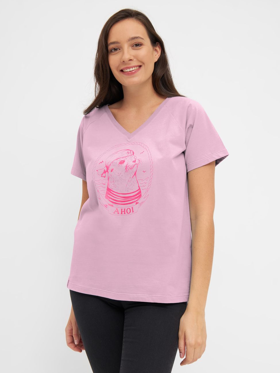 DERBE HAMBURG W-03-TS-MATROSENROBBE Damen T-Shirt - Derbe Hamburg - SAGATOO - 4251634777028