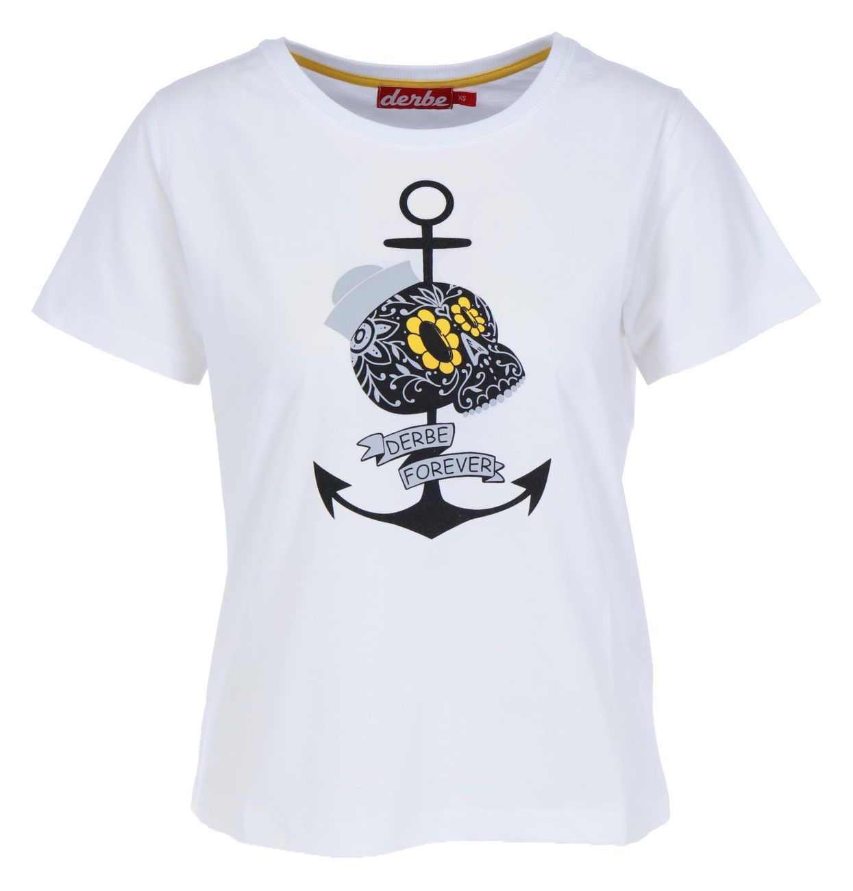 DERBE HAMBURG W-03-TS-MRS SKULL Damen T-Shirt - Derbe Hamburg - SAGATOO - 4251634744129