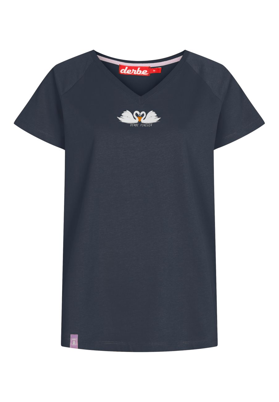 DERBE HAMBURG W-03-TS SCHWANENLIEBE Damen T-Shirt - Derbe Hamburg - SAGATOO - 4251634762666