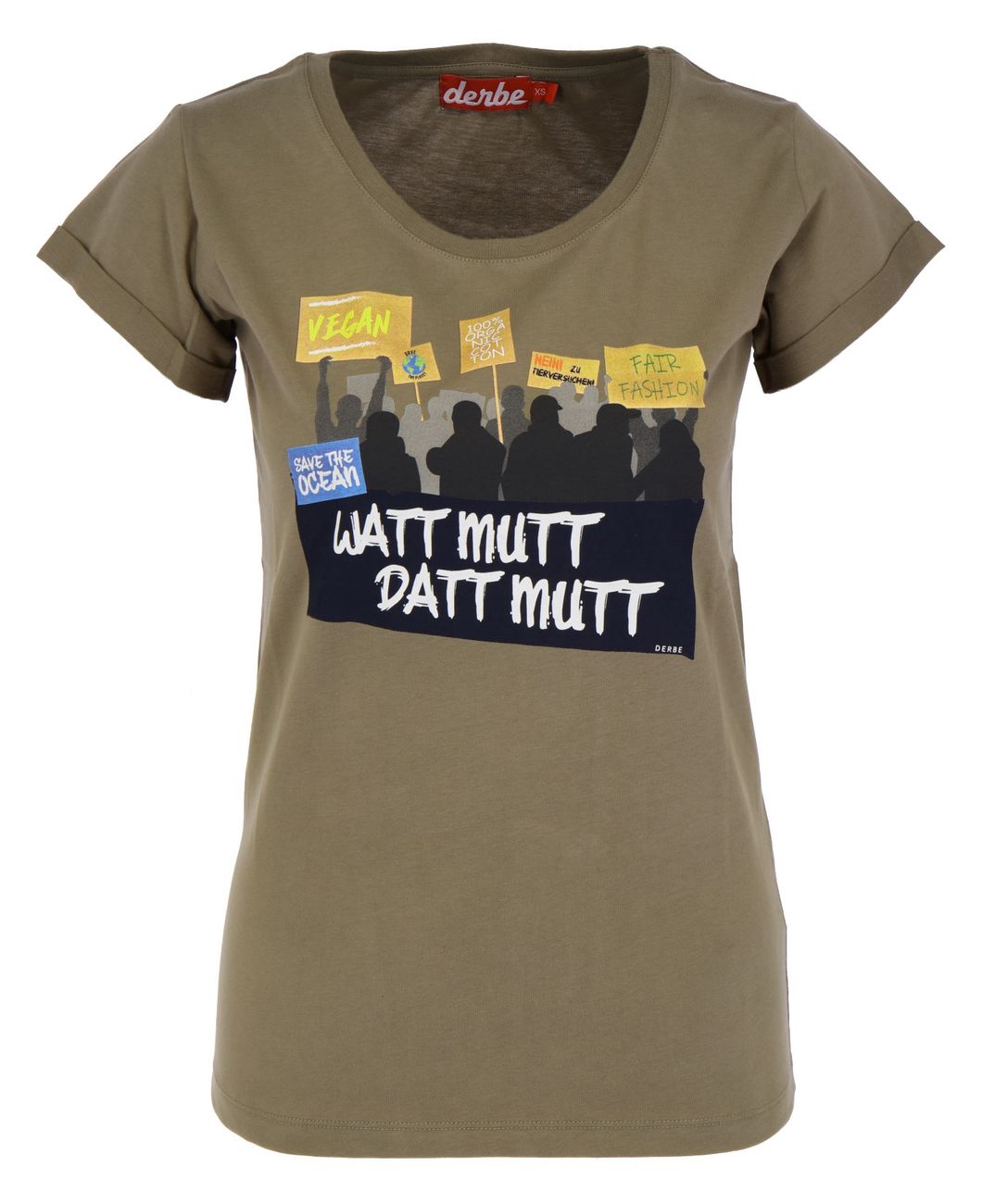 DERBE HAMBURG W-03-TS-WATT MUTT Damen T-Shirt - Derbe Hamburg - SAGATOO - 4251634744471