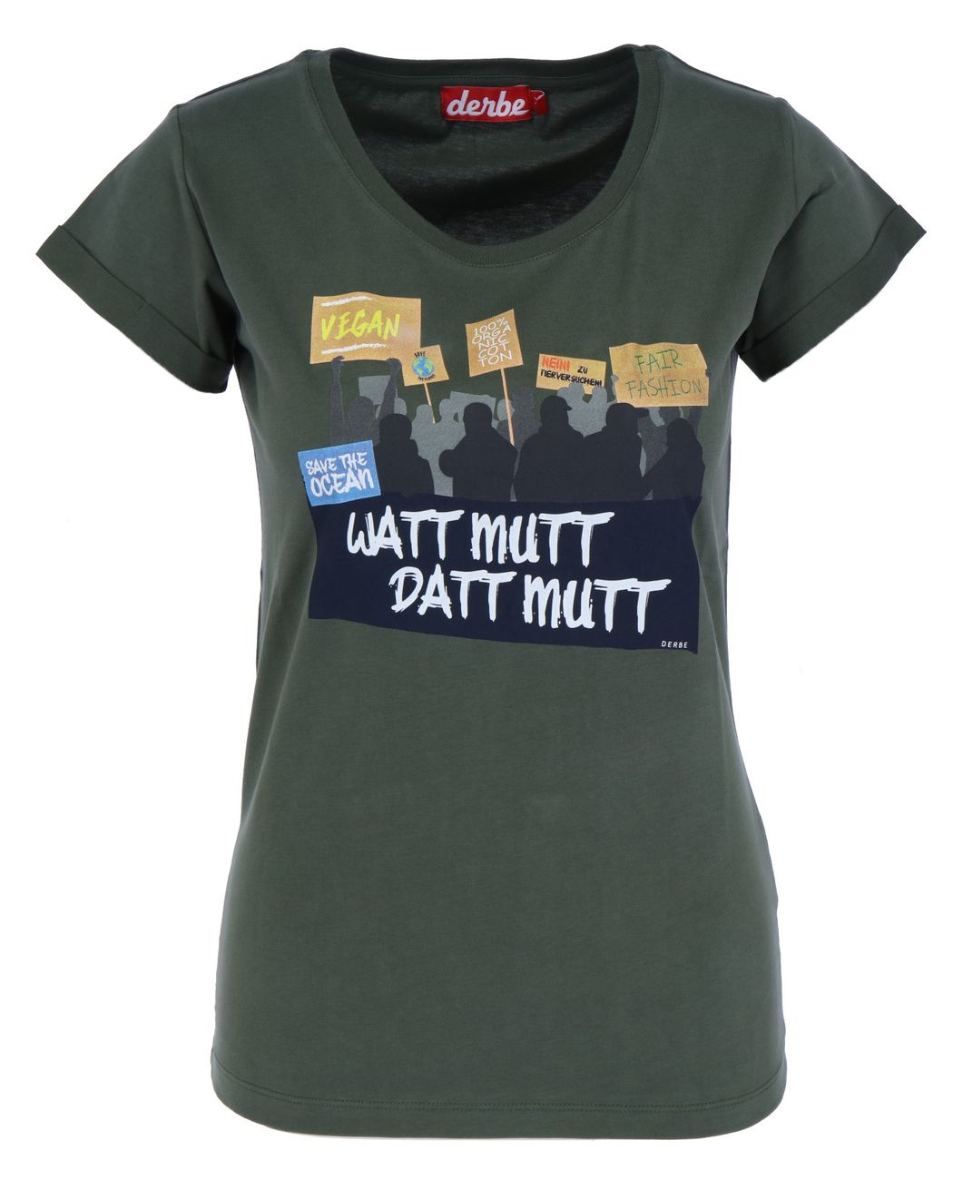 DERBE HAMBURG W-03-TS-WATT MUTT Damen T-Shirt - Derbe Hamburg - SAGATOO - 4251634744501