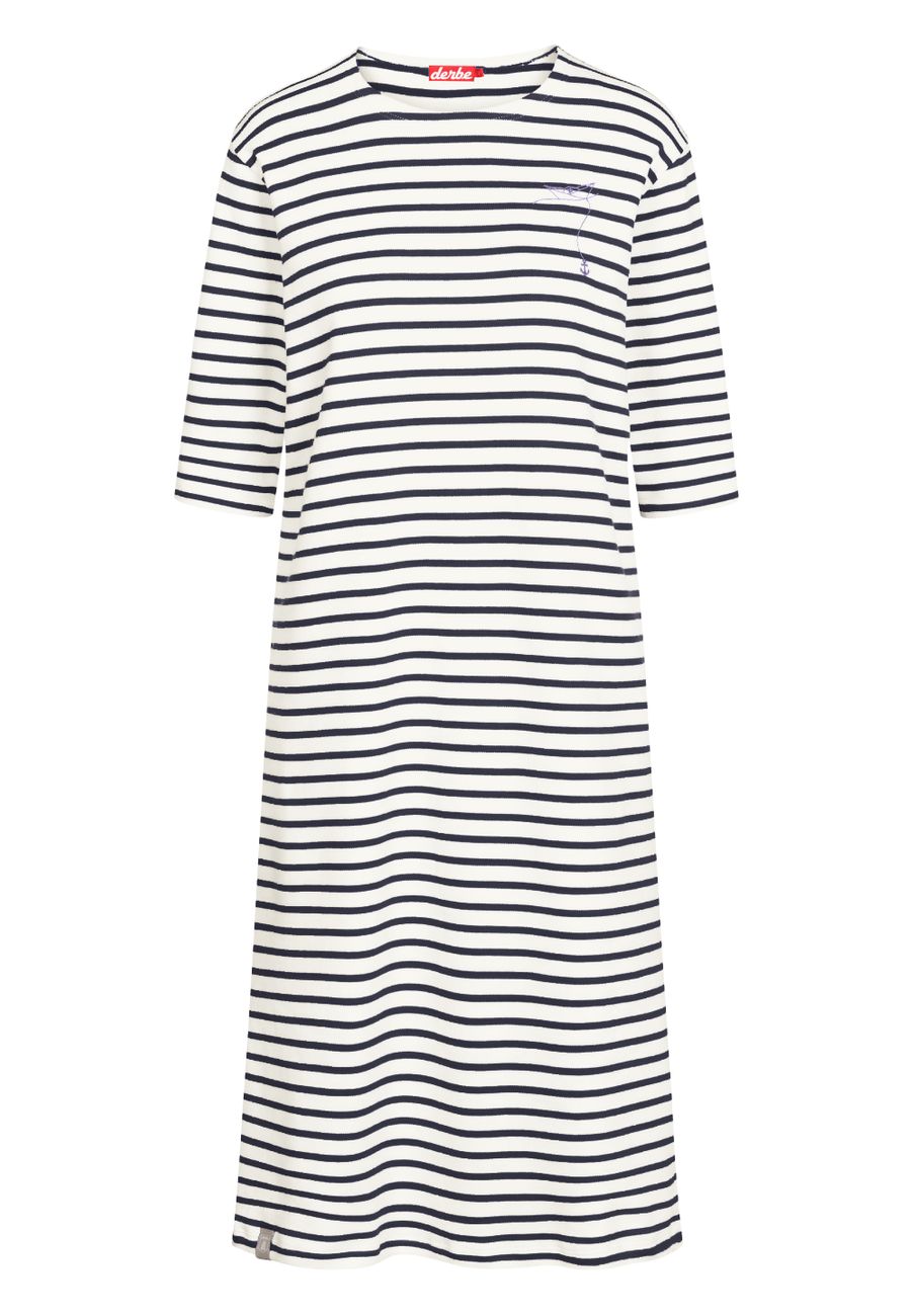 DERBE HAMBURG W-031-DR PAPIERSCHIFF STRIPED Damen Kleid - Derbe Hamburg - SAGATOO - 4251634762369