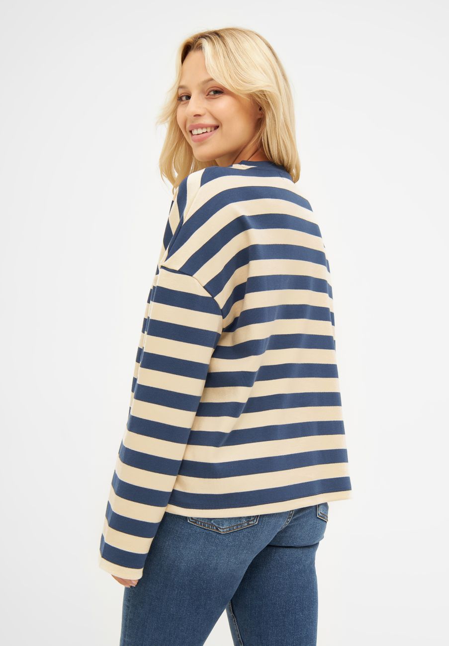 DEREB HAMBURG W-03-LS-FEEL GOOD Damen Sweatshirt - Derbe Hamburg - SAGATOO - 4251634775833