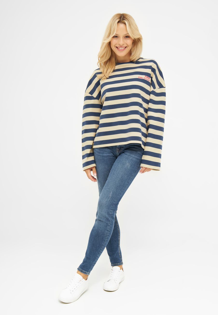 DEREB HAMBURG W-03-LS-FEEL GOOD Damen Sweatshirt - Derbe Hamburg - SAGATOO - 4251634775833