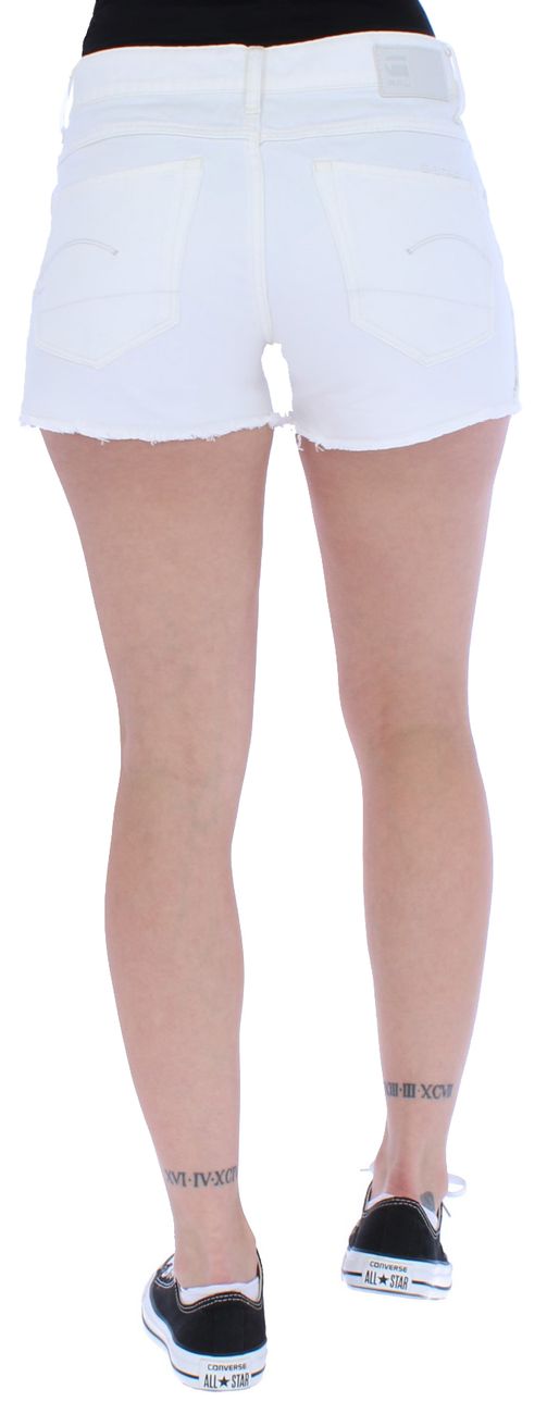 G-Star Raw Denim 3301 Fringe MID BF Damen Jeans-Short - G-Star Raw Denim - SAGATOO - 8719767660571