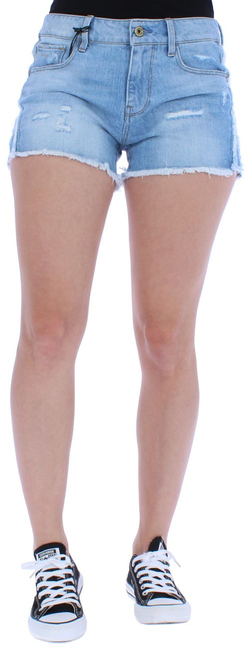 G-Star Raw Denim 3301 Fringe MID BF Damen Jeans-Short - G-Star Raw Denim - SAGATOO - 8719767790780