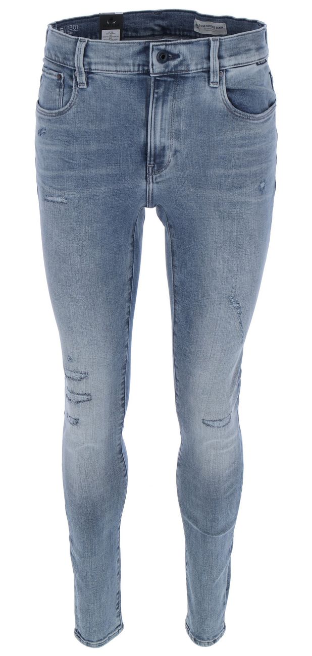 G-STAR RAW DENIM 3301 HIGH SKINNY Damen Jeans LIGHT INDIGO AGED - G-Star Raw Denim - SAGATOO - 8720346258928