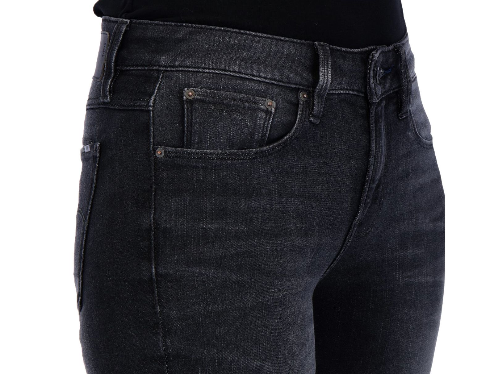 G-STAR RAW DENIM 3301 MID SKINNY RIPPED Edge ANKLE Damen Jeans - G-Star Raw Denim - SAGATOO - 8719771055325