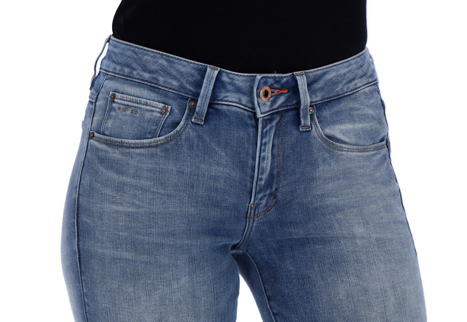 G-STAR RAW DENIM 3301 MID SKINNY RP ANKLE Damen Jeans vintage beryl blue - G-Star Raw Denim - SAGATOO - 8719771055677