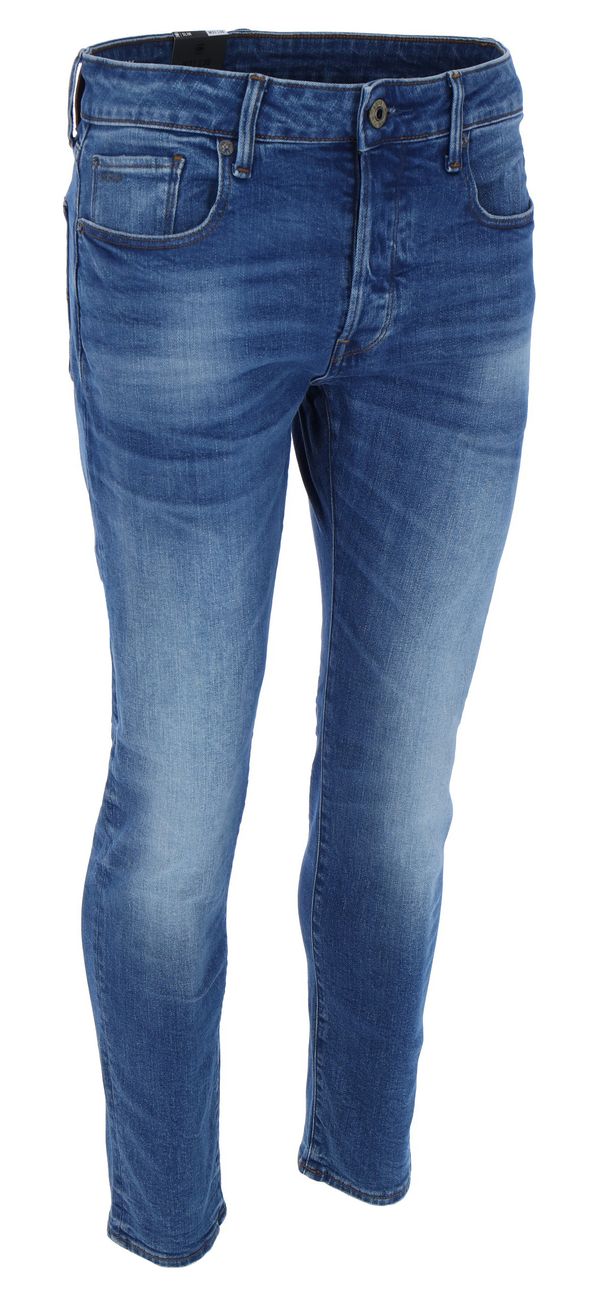 G-STAR RAW DENIM 3301 SLIM Azure Stretch Denim Herren Jeans - G-Star Raw Denim - SAGATOO - 8719768078610